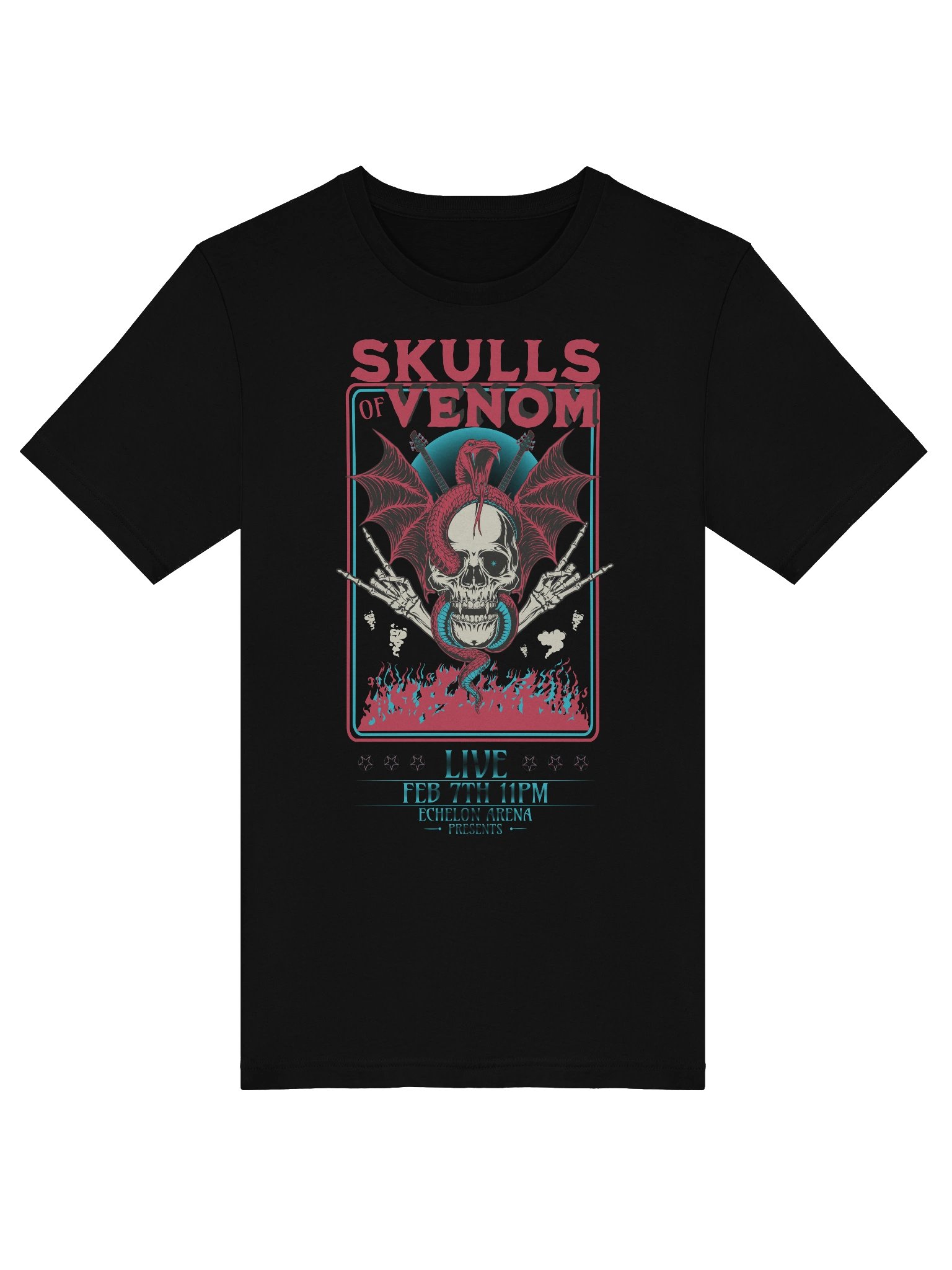Stylish Skull-Themed T-Shirt for Venom Metal Band Fans product image (5)