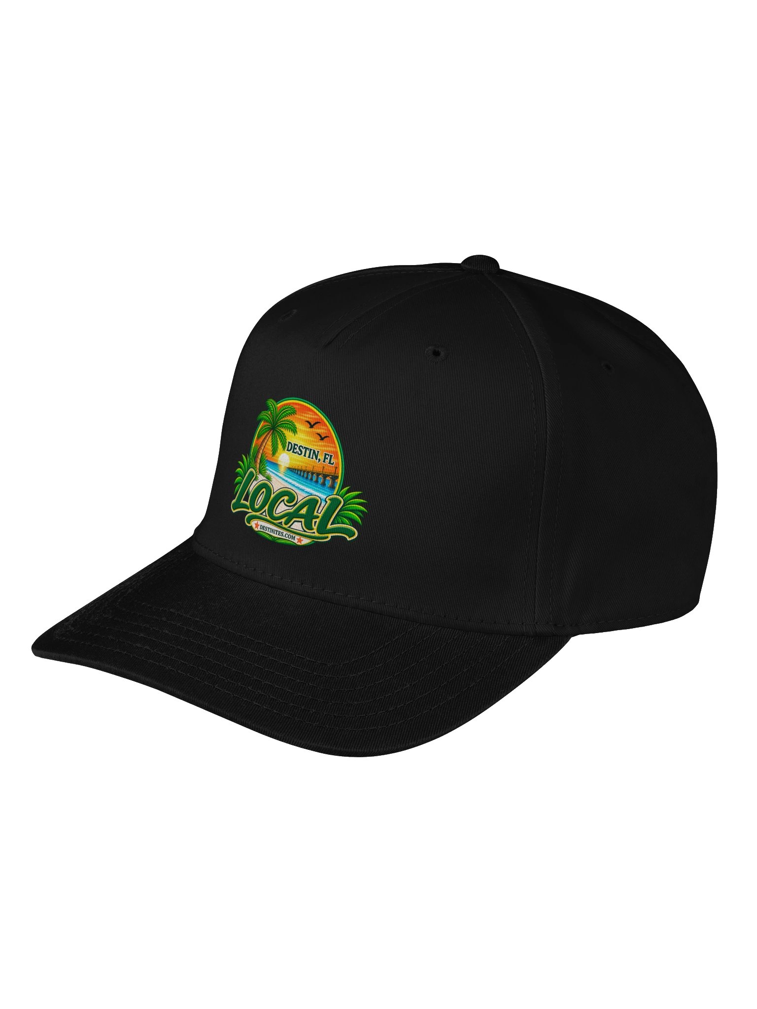 Destin, FL Colorful Local Logo black ballcap product image (3)
