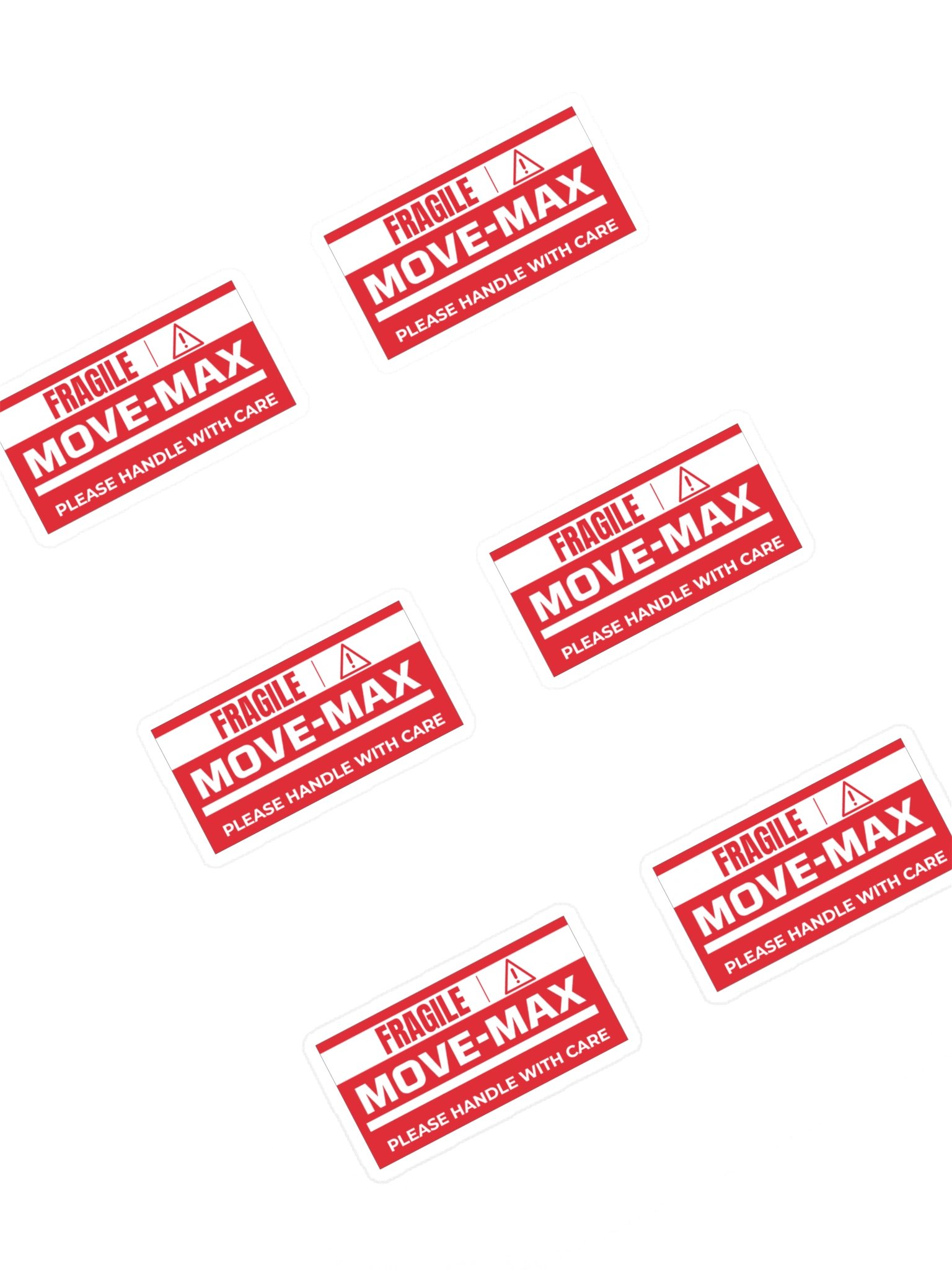 Move-Max “FRAGILE” Sticker Sheet — 6 Pack product image (1)
