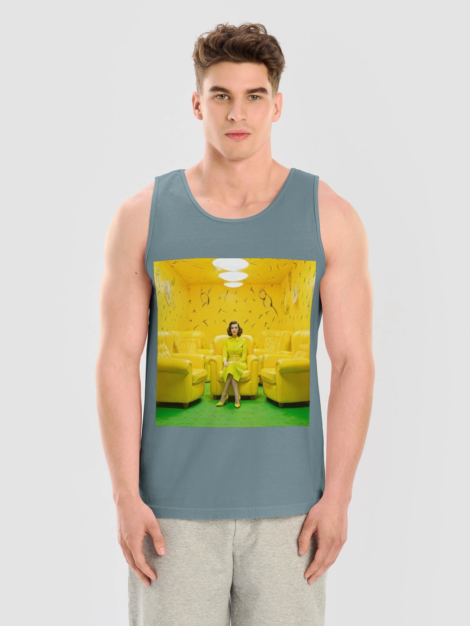 The Yellow Wallpaper 3000 | Comfort Colors Unisex Garment-Dyed Tank Top product image (1)