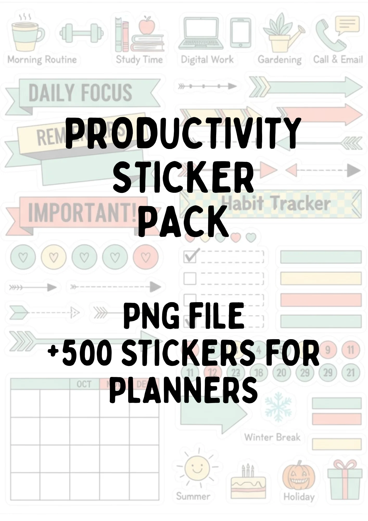 Productivity Sticker Pack product image (1)
