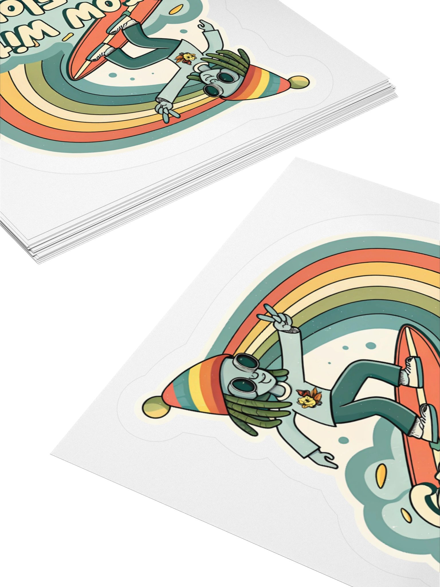 Peaceful Vibes Surfboard Sticker Set product image (4)