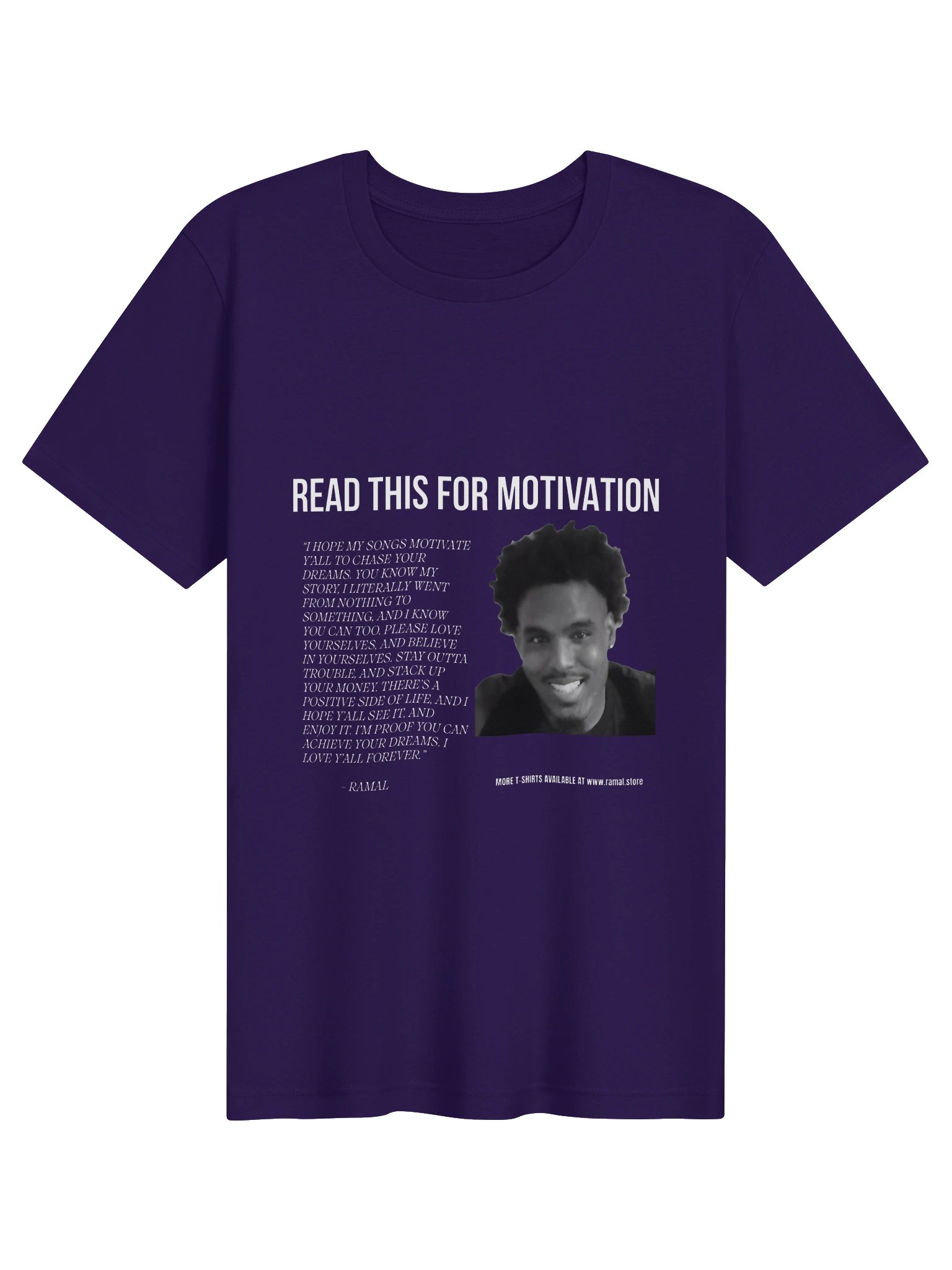 PURPLE MOTIVATIONAL T-SHIRT product image (1)
