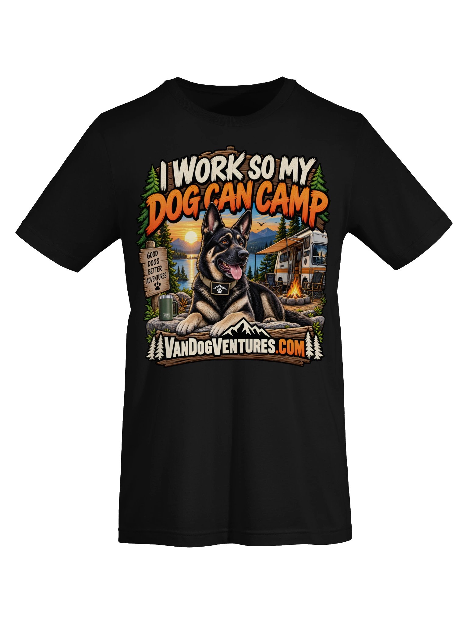 I Work So My Dog Can Camp T-Shirt product image (5)