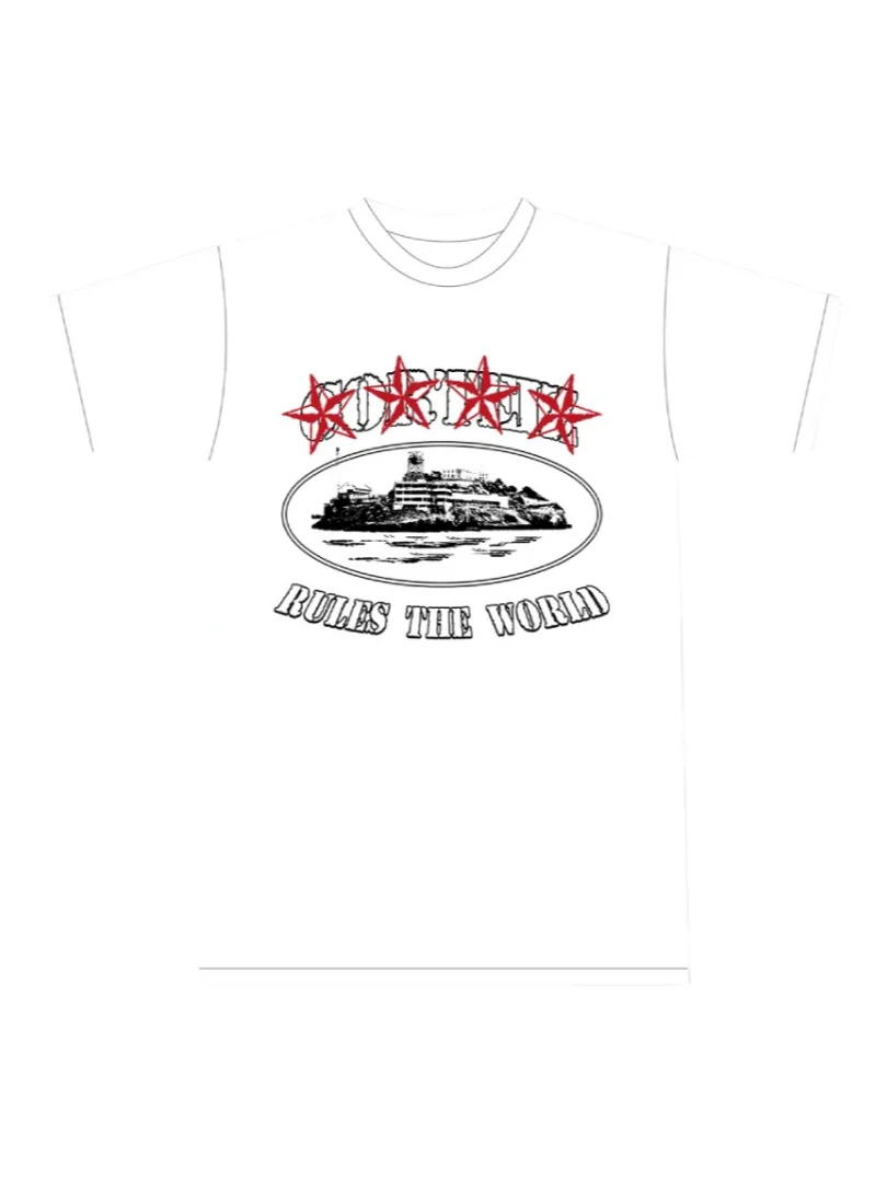 Corteiz 4Starz Alcatraz T-shirt White product image (1)