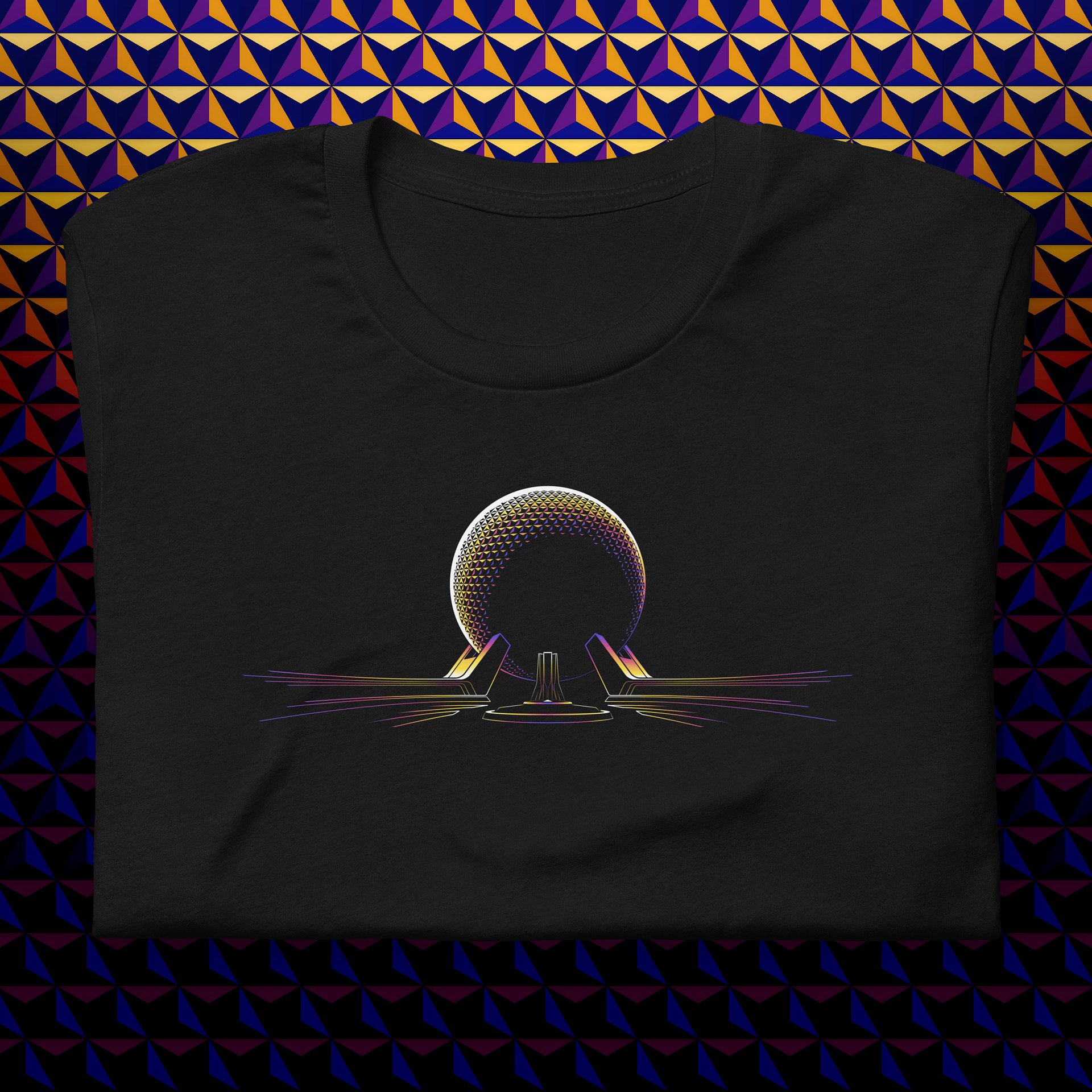 SPACESHIP EARTH Line Art Unisex T-shirt product image (4)
