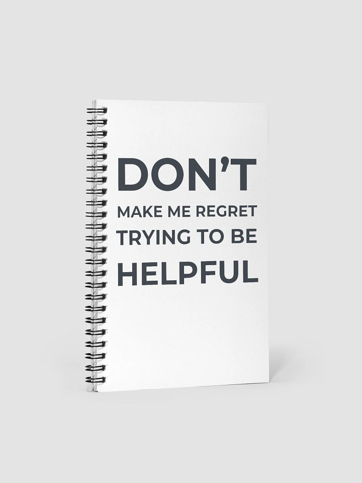 Don't Make Me Regret - Notebook product image (1)