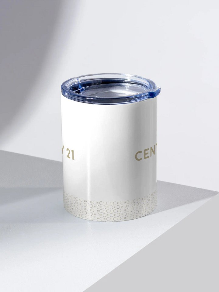 10oz Stainless Steel Tumbler with Gold Wordmark + Seal Pattern product image (2)
