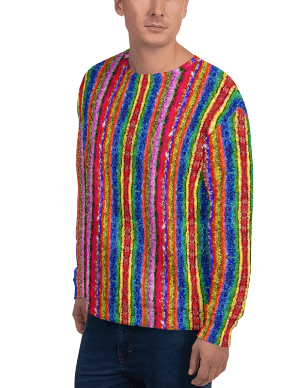 Boho colorful Stripes Unisex Sweatshirt product image (4)