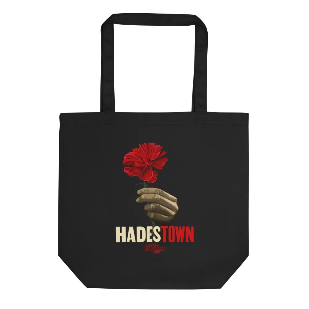 Wait For Me Red Carnation Black Tote product image (1)