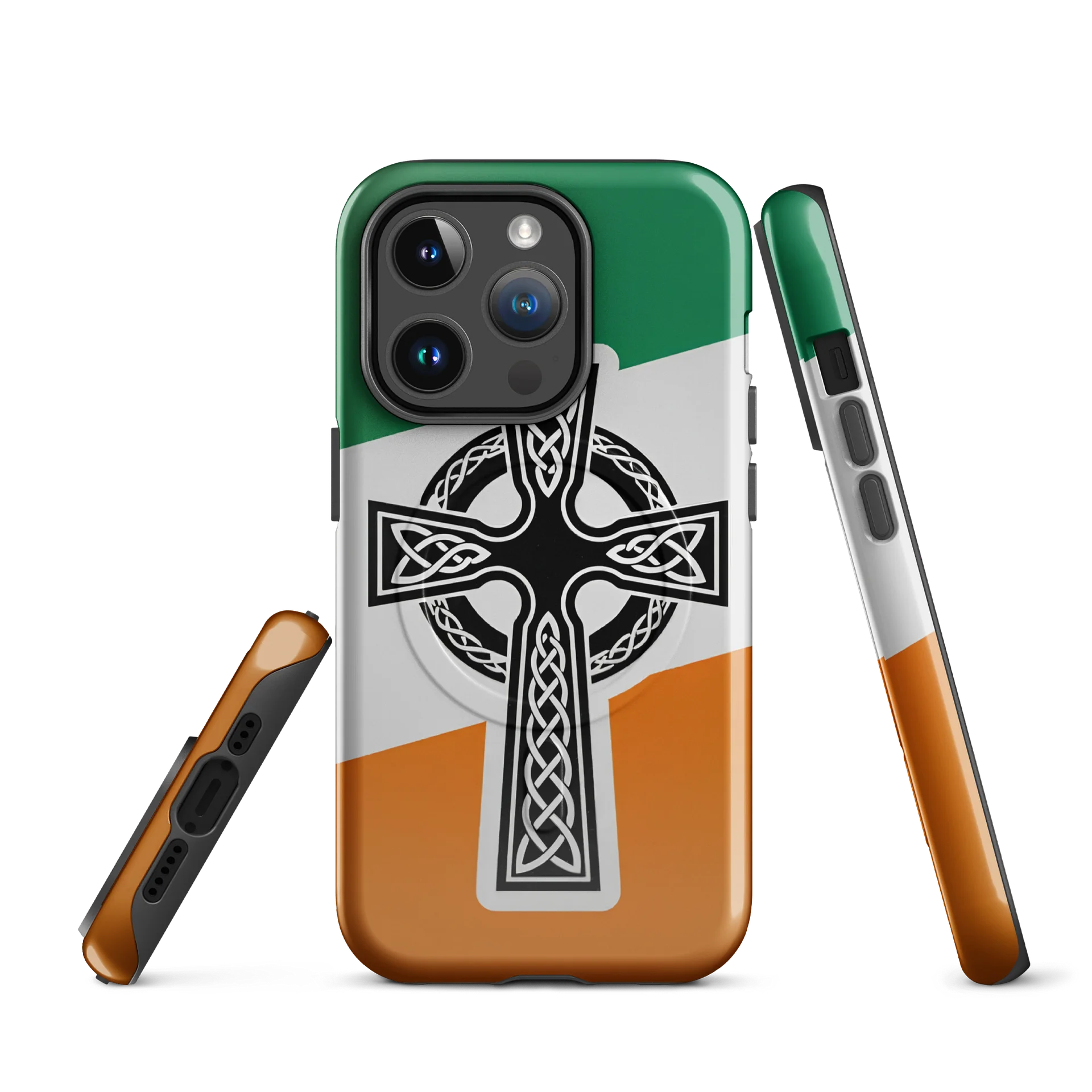 Celtic Cross Irish Flag Heritage Phone Case product image (1)