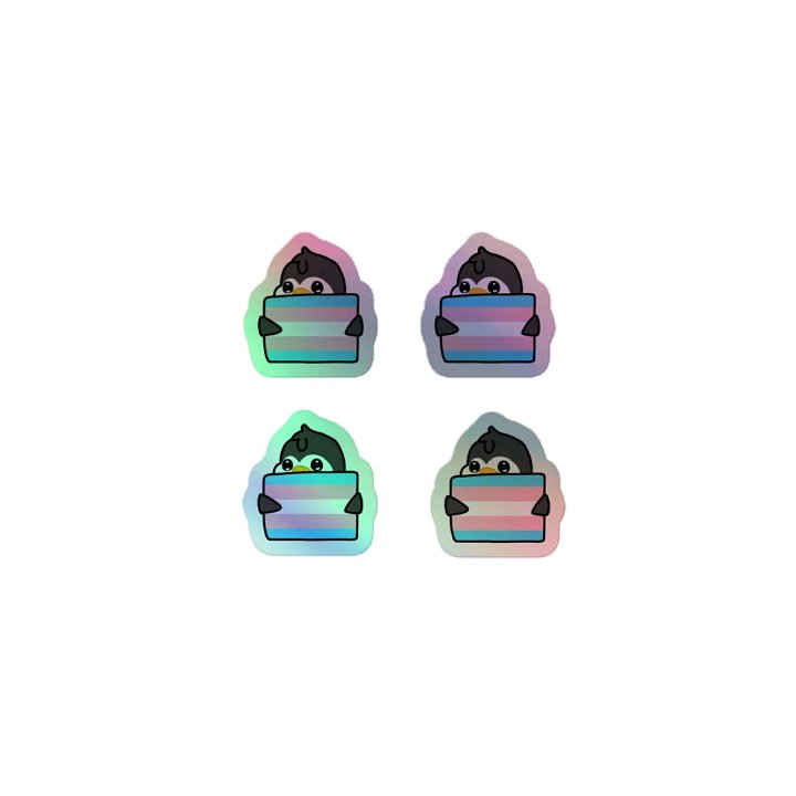 "Trans Pride" Lil' Guy - Mini Holographic Sticker Sheet product image (1)