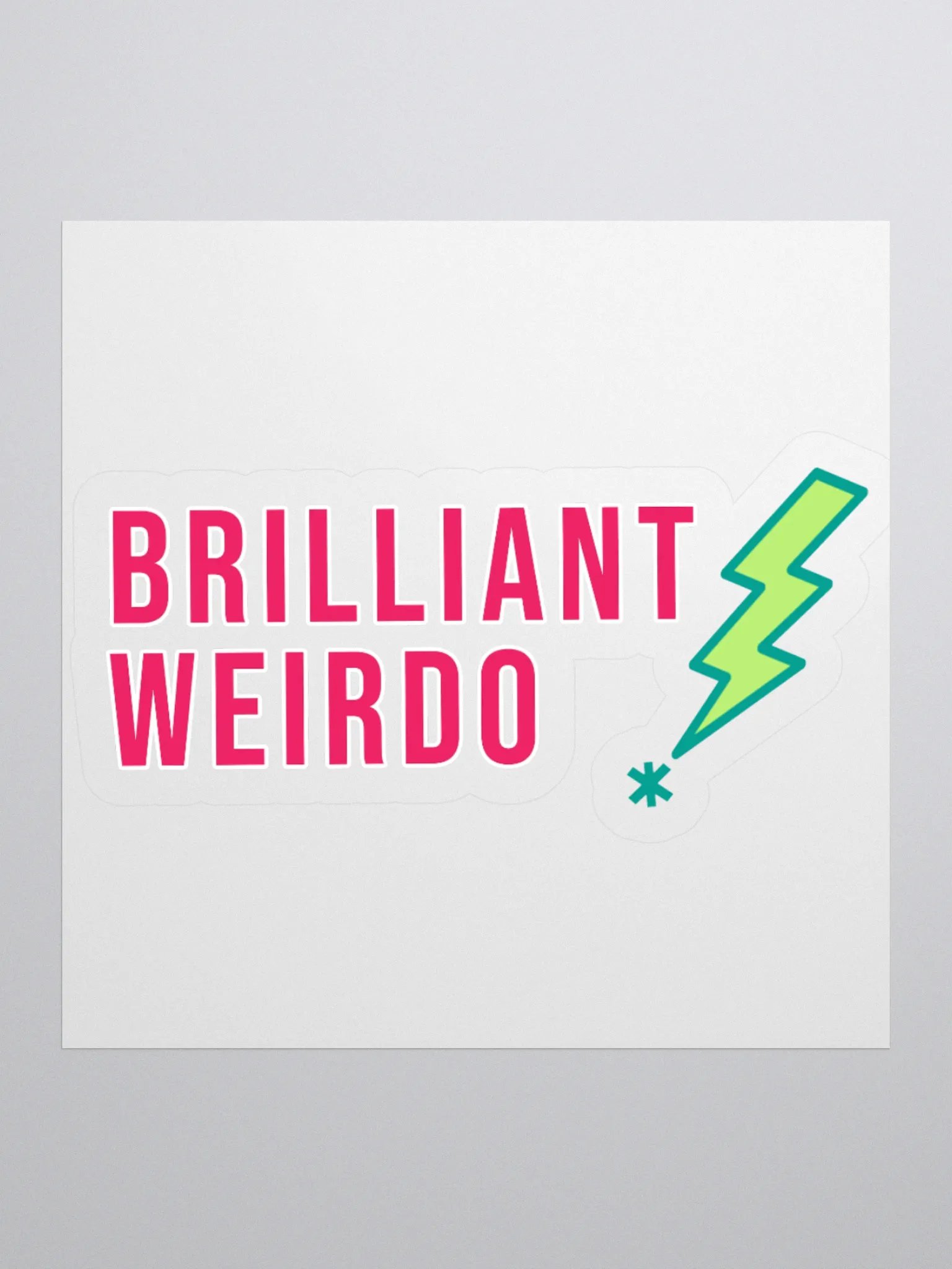 Brilliant Weirdo Sticker Lightning Bolt product image (1)