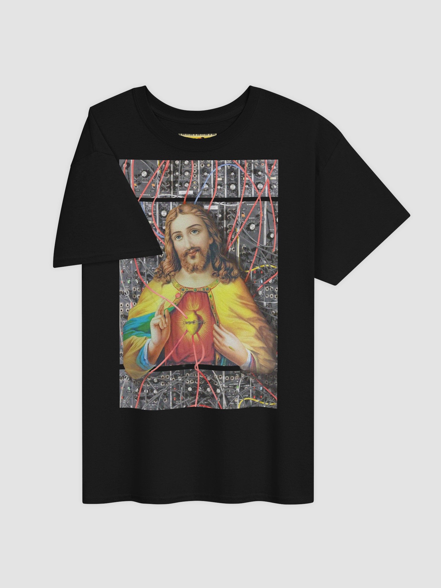 Jesus Christ Sacred MOOg by Frank Fonik, Techno EDM Unisex t-shirt product image (5)