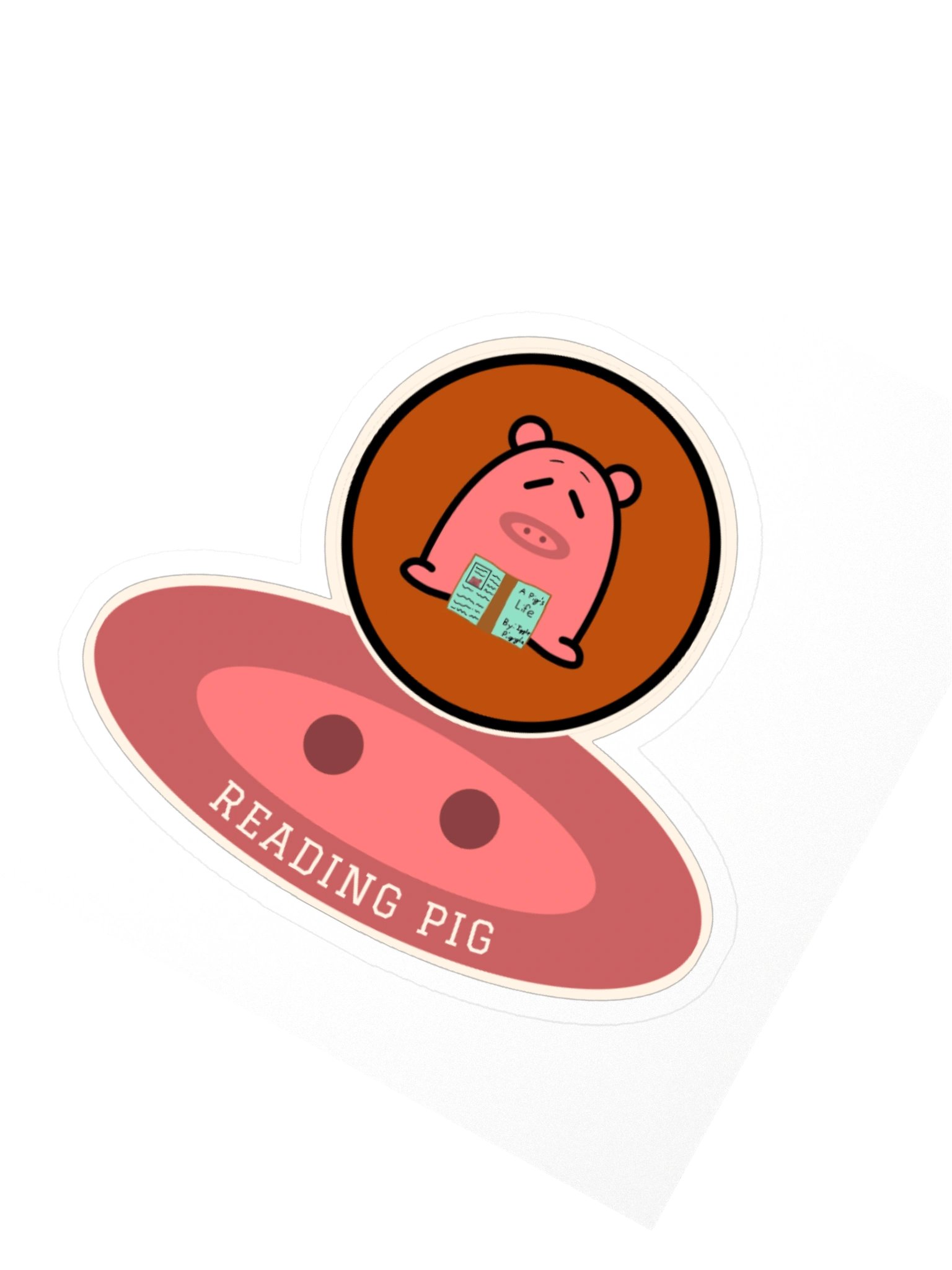 Reading Pig Snout Sticker product image (4)