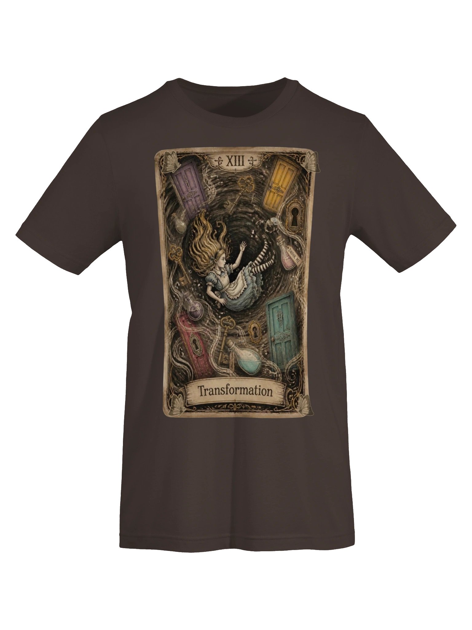 Wonderland Transformation Shirt, Surreal Alice Tarot Card Graphic product image (6)