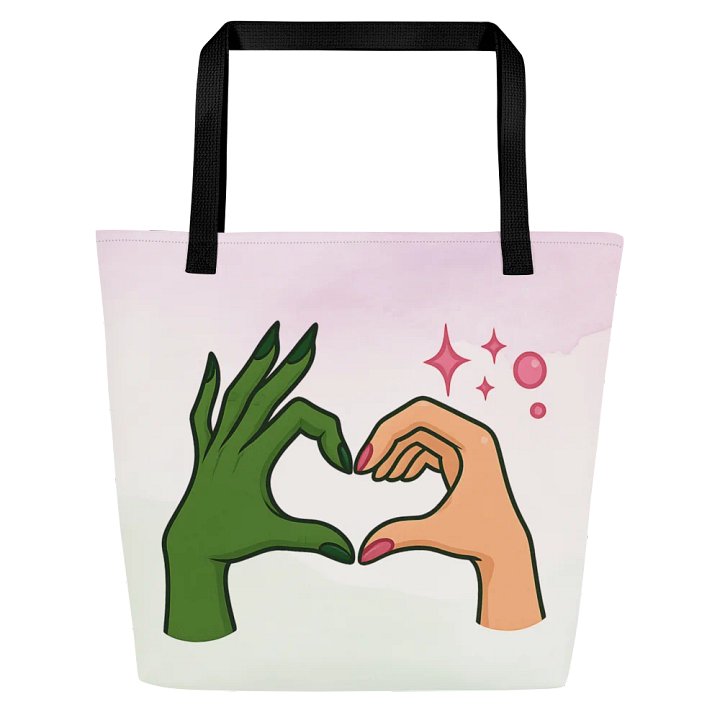 Broadway Tote Bag – Wicked Witch Heart Hands Art – All-Over Print Fan Gift product image (2)