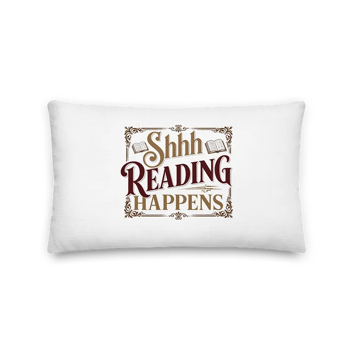 Shhh Reading Happens Vintage Book Lover Pillow product image (2)