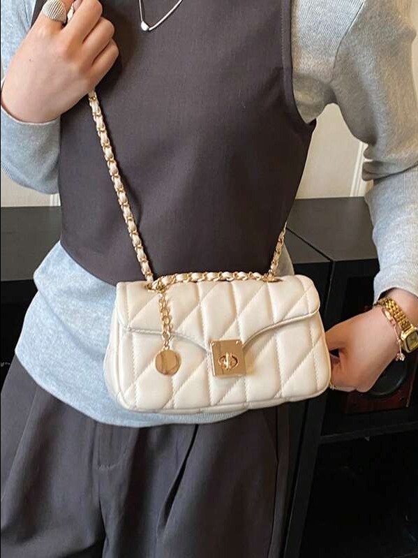 ADLEST | Classic Diamond Patchwork Chain Shoulder Bag product image (5)
