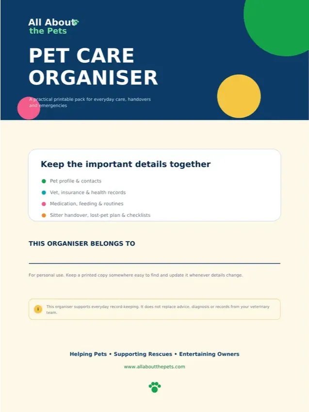 Pet Care Organiser – Printable PDF product image (1)