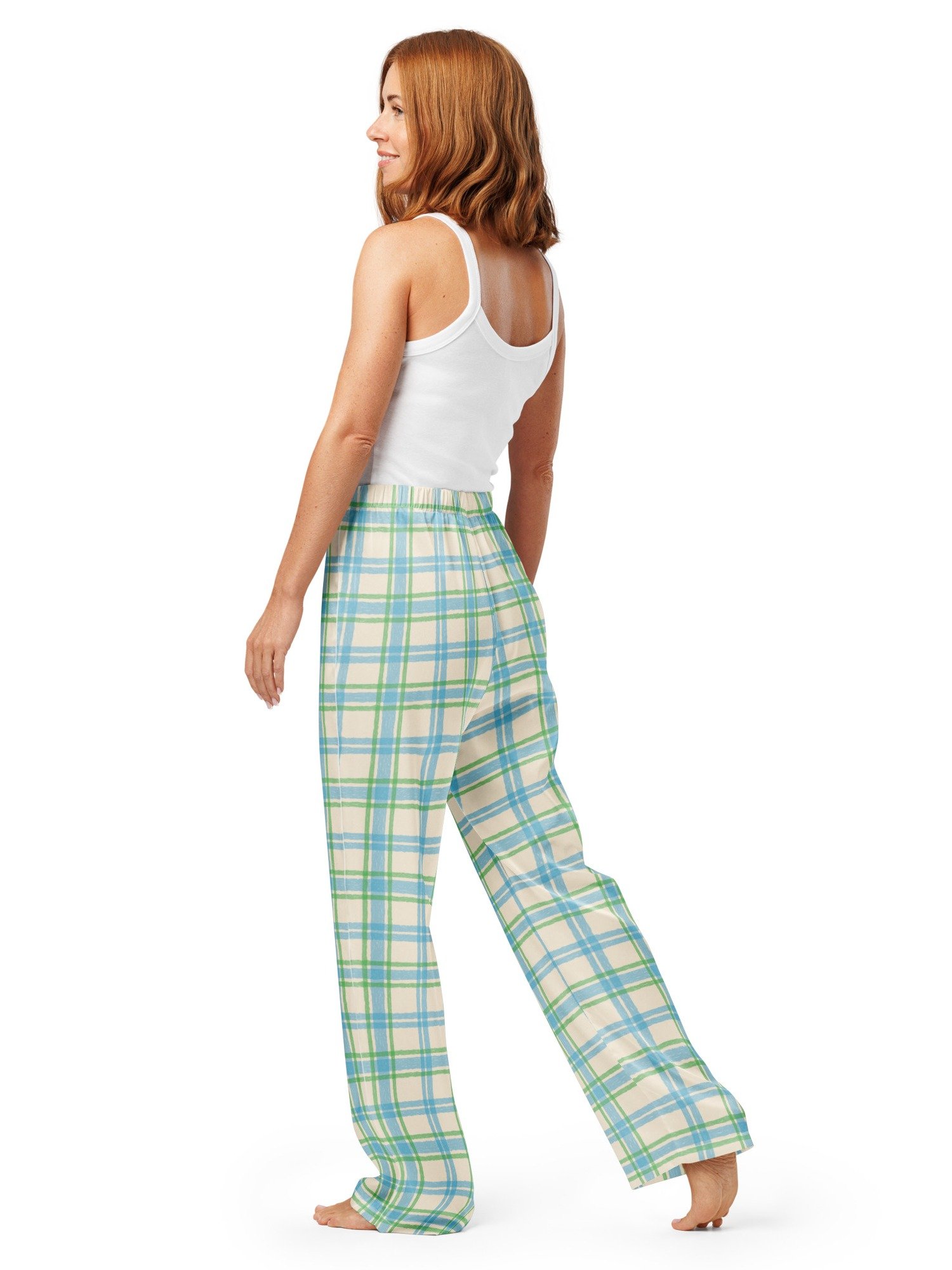 Cozy Women's Pajama Pants in Soft Pastel Plaid product image (3)