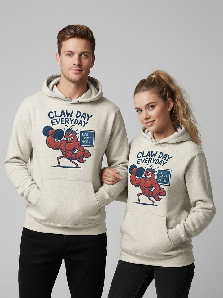 Claw Day Everyday Hoodie | Funny Lobster Gym Hoodie product image (1)