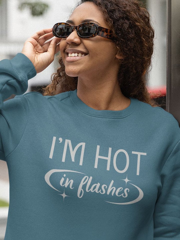 Menopause Humor, I'M HOT in flashes Comfortable Sweatshirt product image (1)