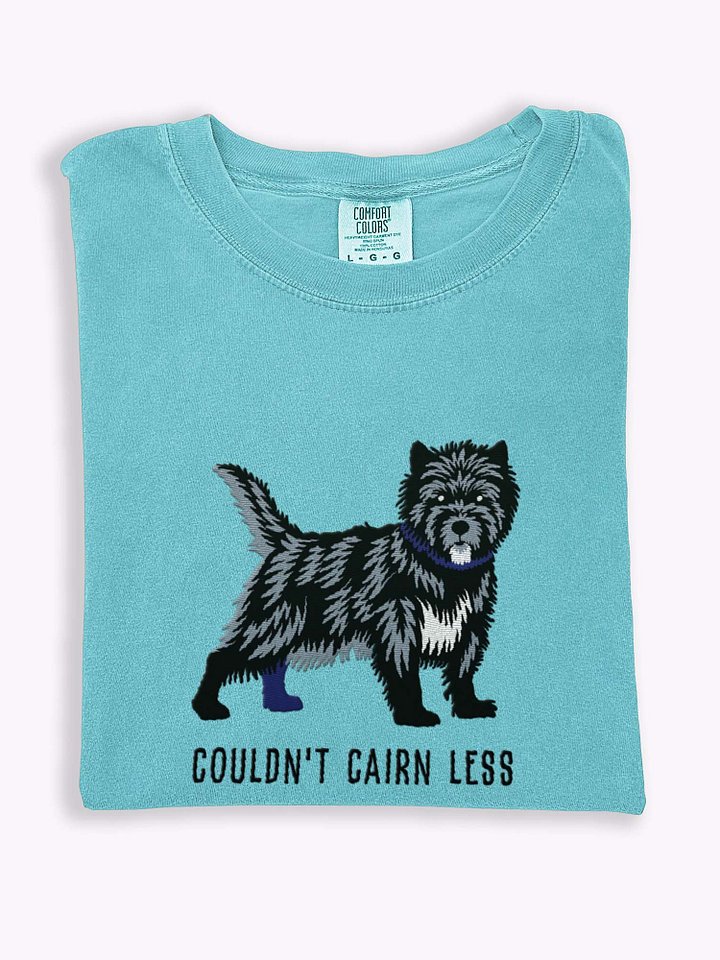 Couldn't Cairn Less T-Shirt(Embroidered) of a Cairn Terrier(Black Brindle) product image (1)
