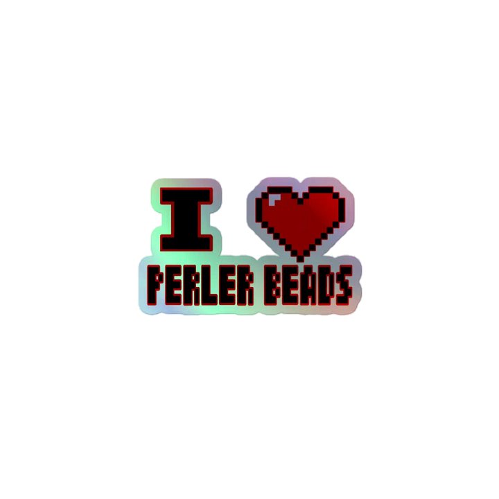 I Heart Perler Bead 2 Sticker product image (1)