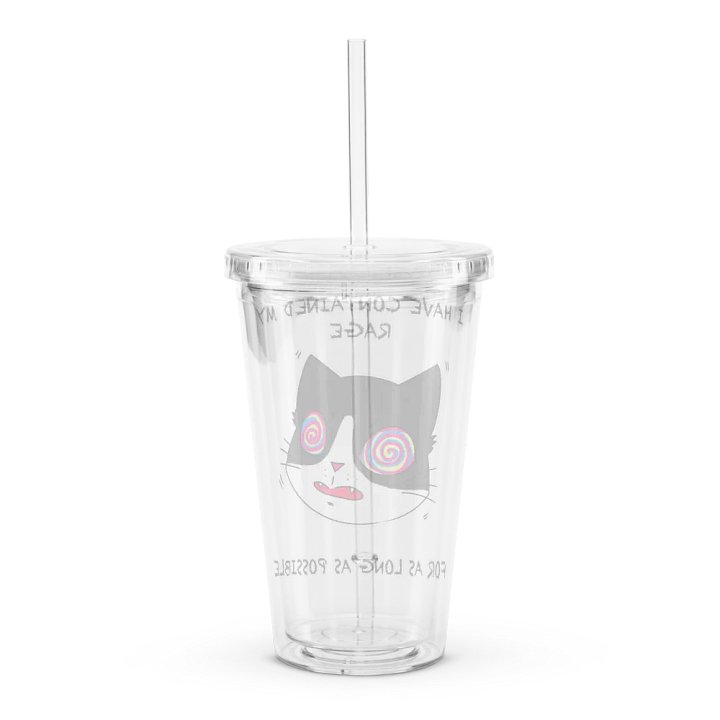 Rage Cat Clear Plastic Tumbler product image (2)