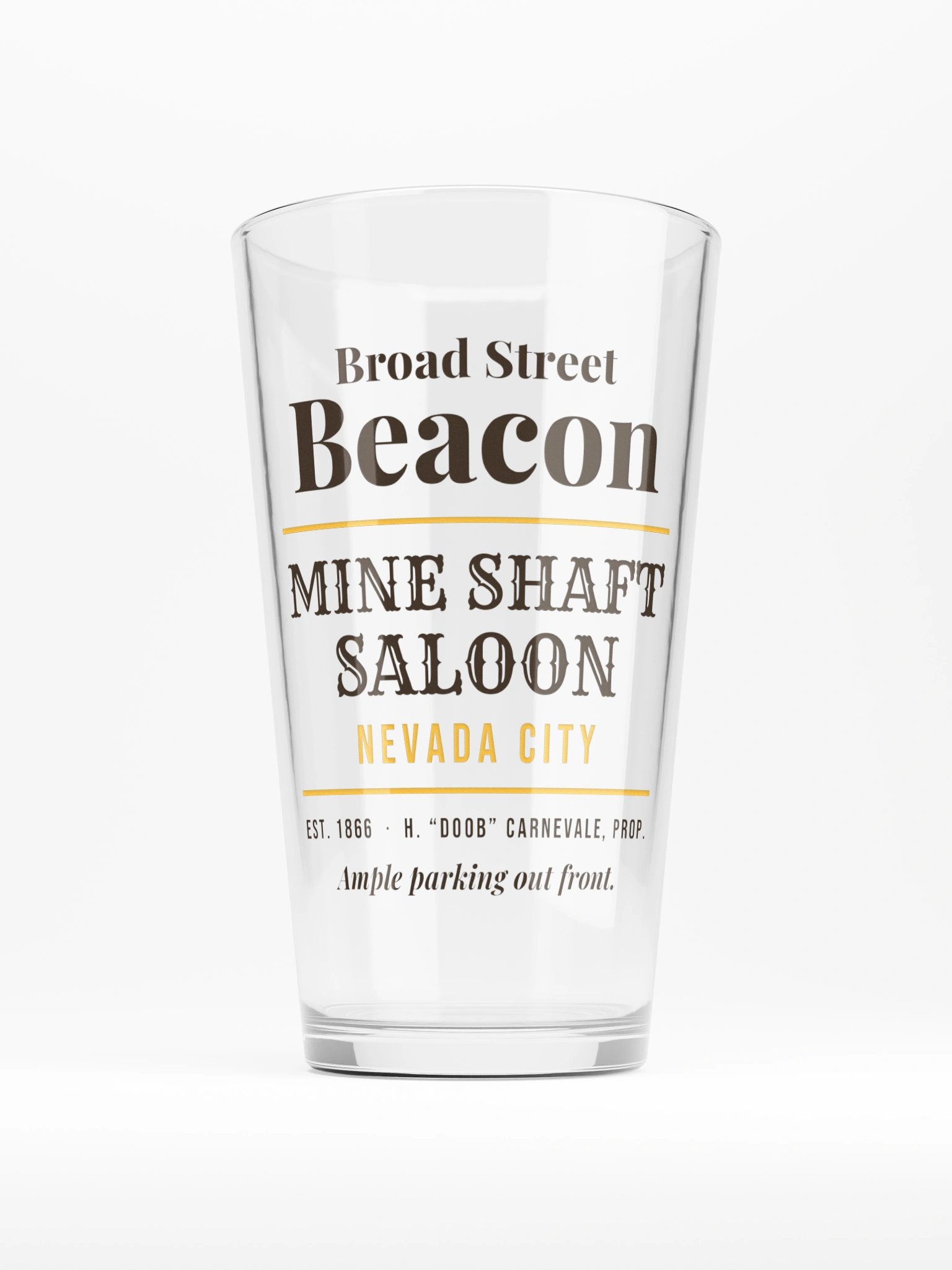 Mine Shaft Saloon Pint Glass product image (1)
