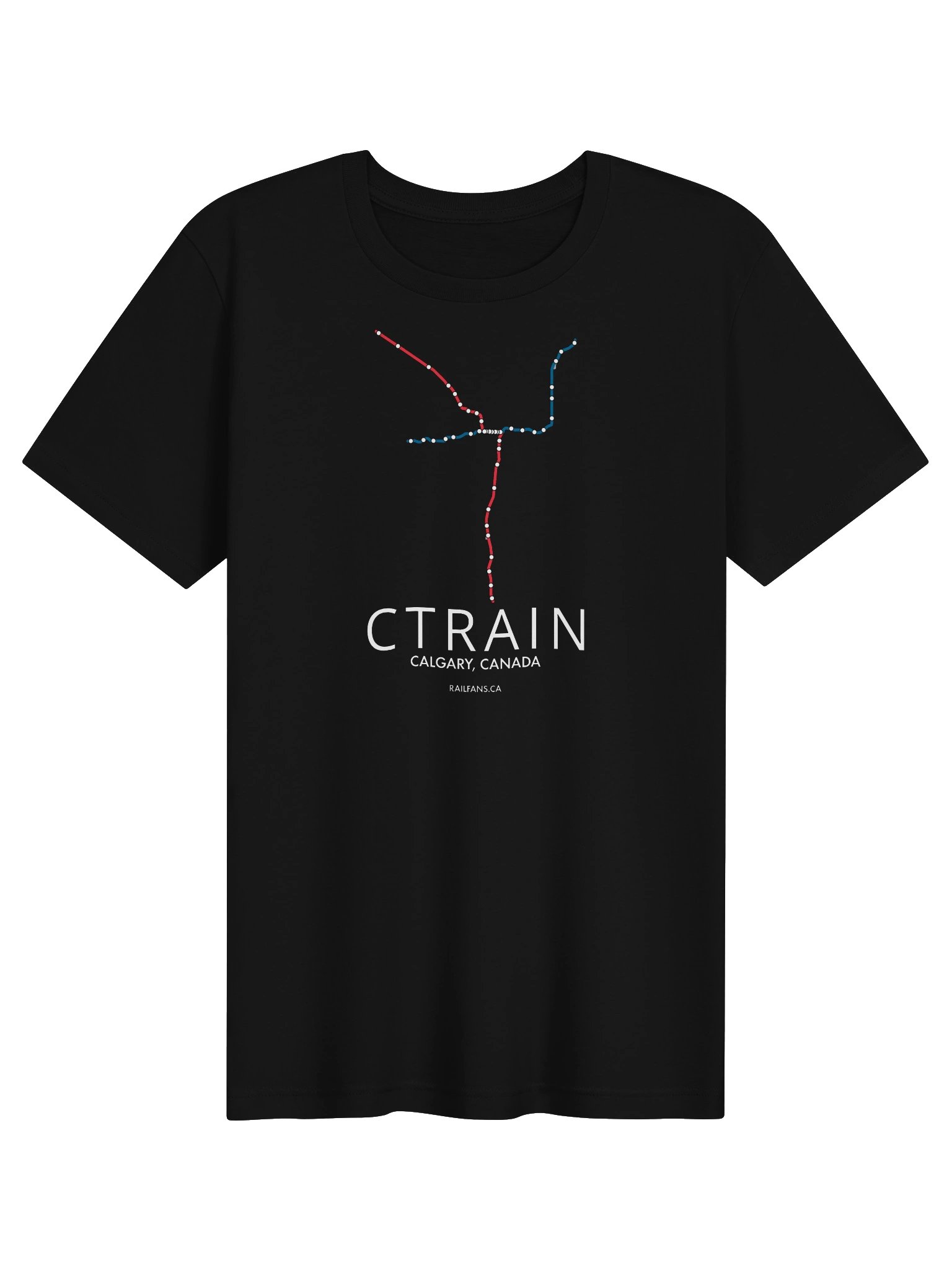 The Rail Fans Canada Map T-Shirt - CTrain product image (1)