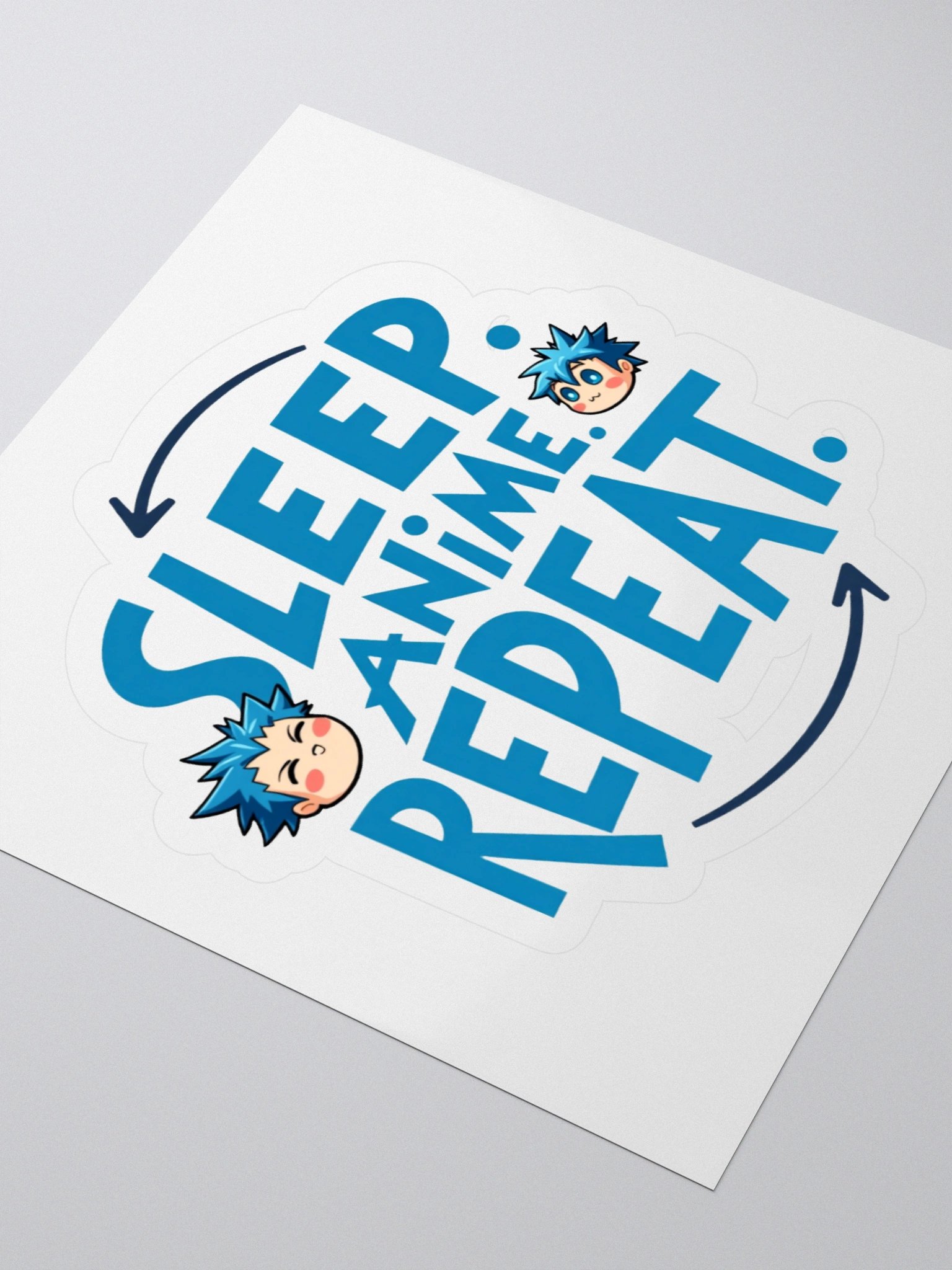 Sleep. Anime. Repeat. Sticker. product image (3)