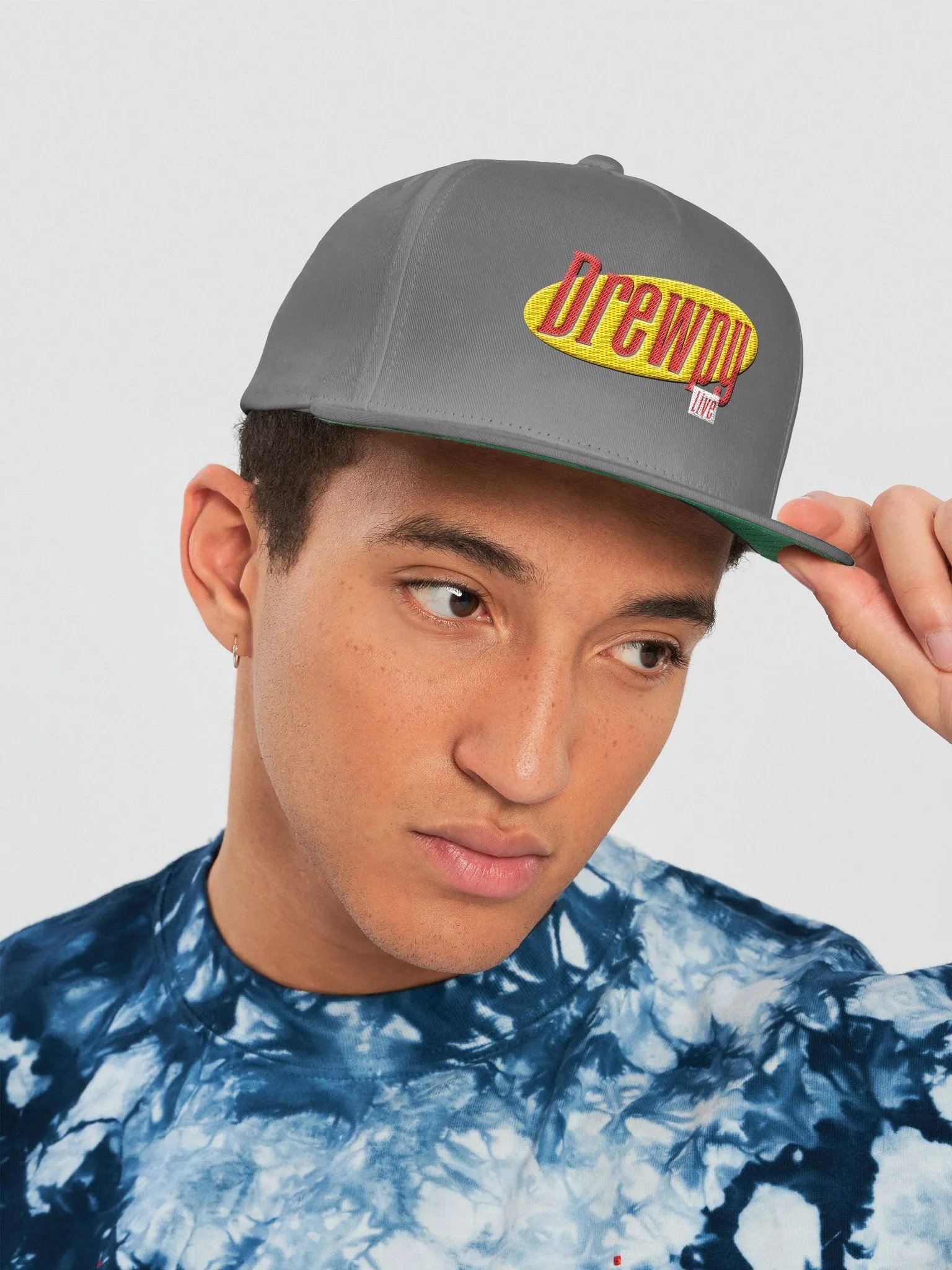 Drewpy LIVE (Laugh Track) Flat Snapback Cap product image (29)