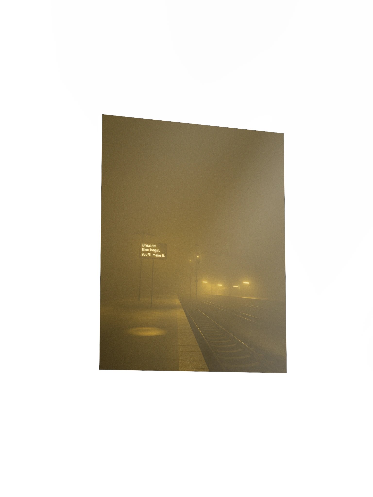 "Breathe, then begin." Matte Poster product image (16)