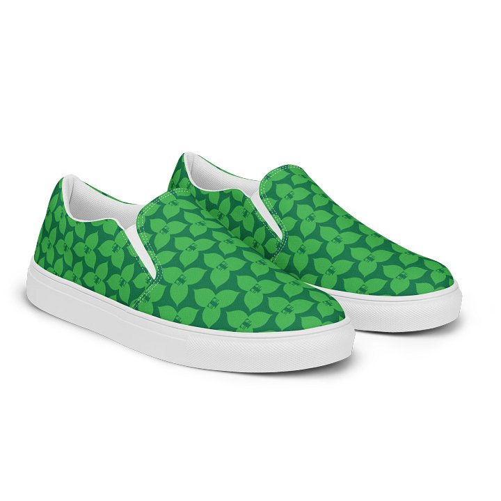 Trilliumnaire™ Icon Green Women's Canvas Slip-On Shoes product image (1)