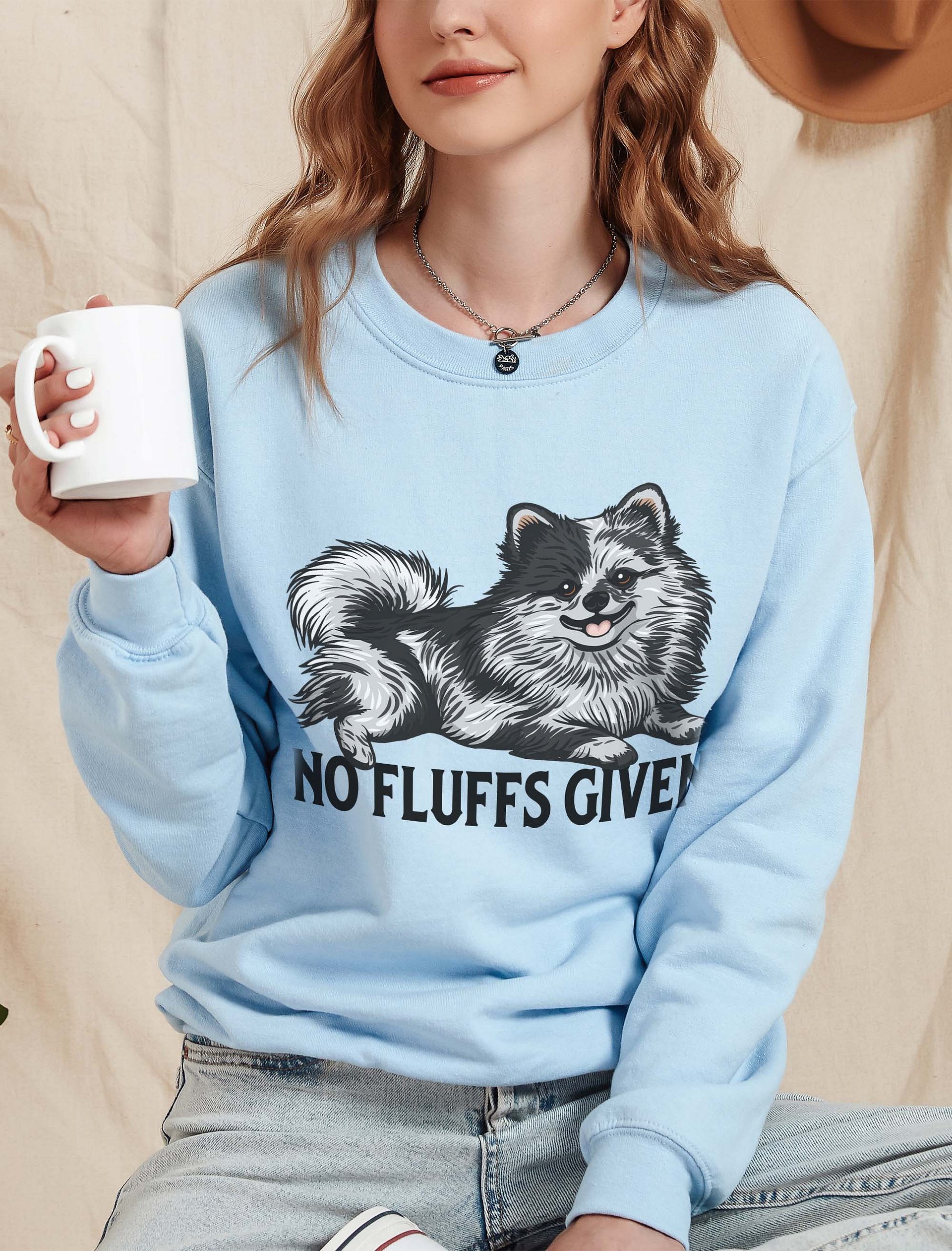 No Fluffs Given Sweatshirt of a Pomeranian | Funny Sweatshirt for Pomeranian Paw-rents product image (2)