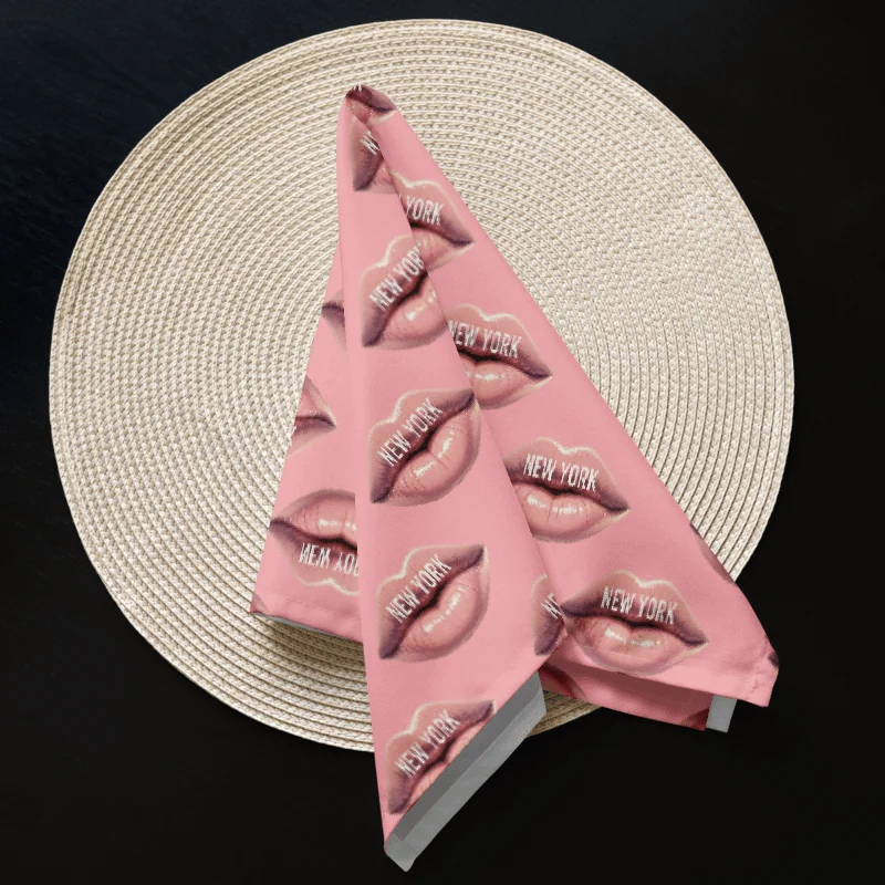 NEW YORK LIPS CLOTH NAPKIN SET OF 4 product image (1)