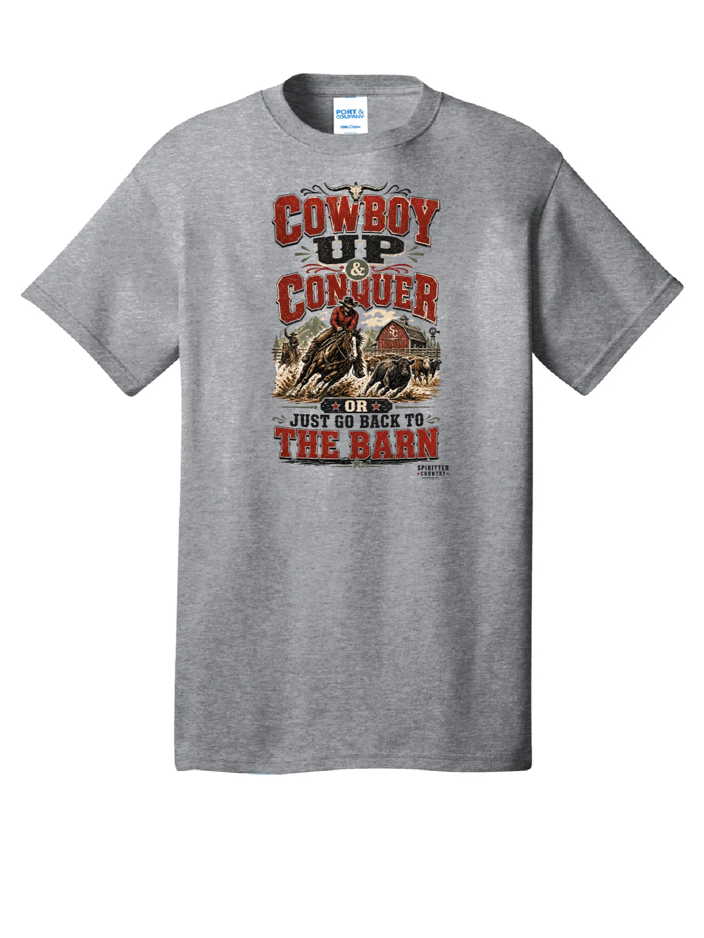 COWBOY UPOR GO BACK TO BARN PORT AND CO T-SHIRT product image (1)
