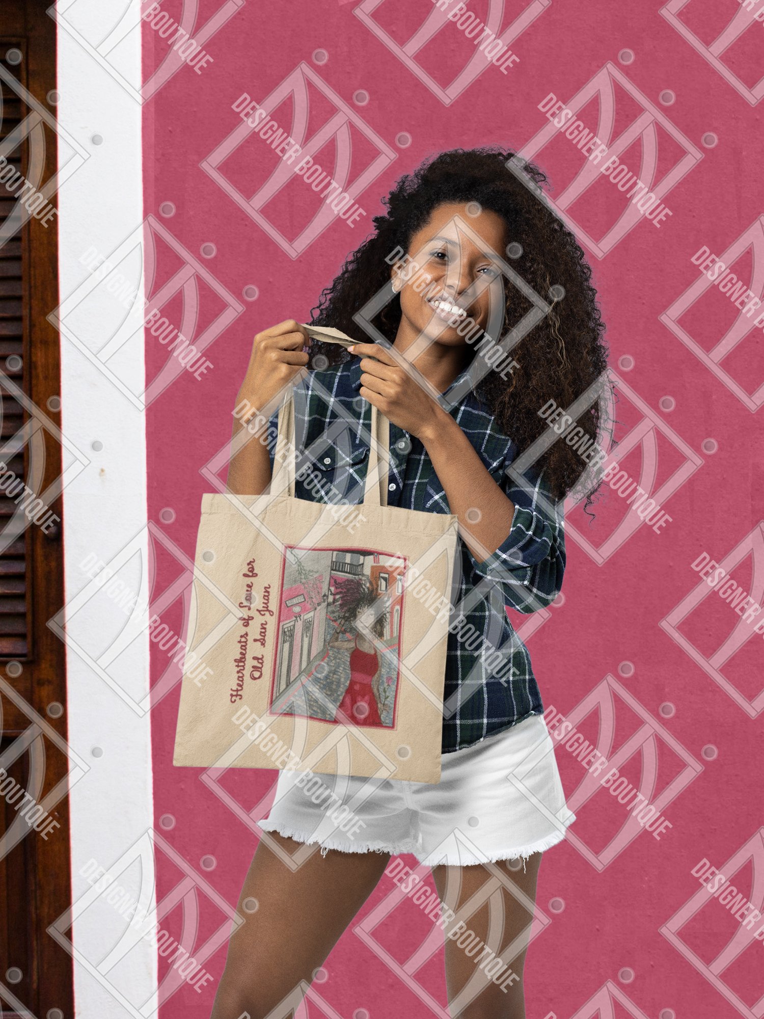 NN Designer Boutique x Camila Arraiza: Tote Bag (Afro-Boricua) – Heartbeats of Love for Old San Juan product image (3)