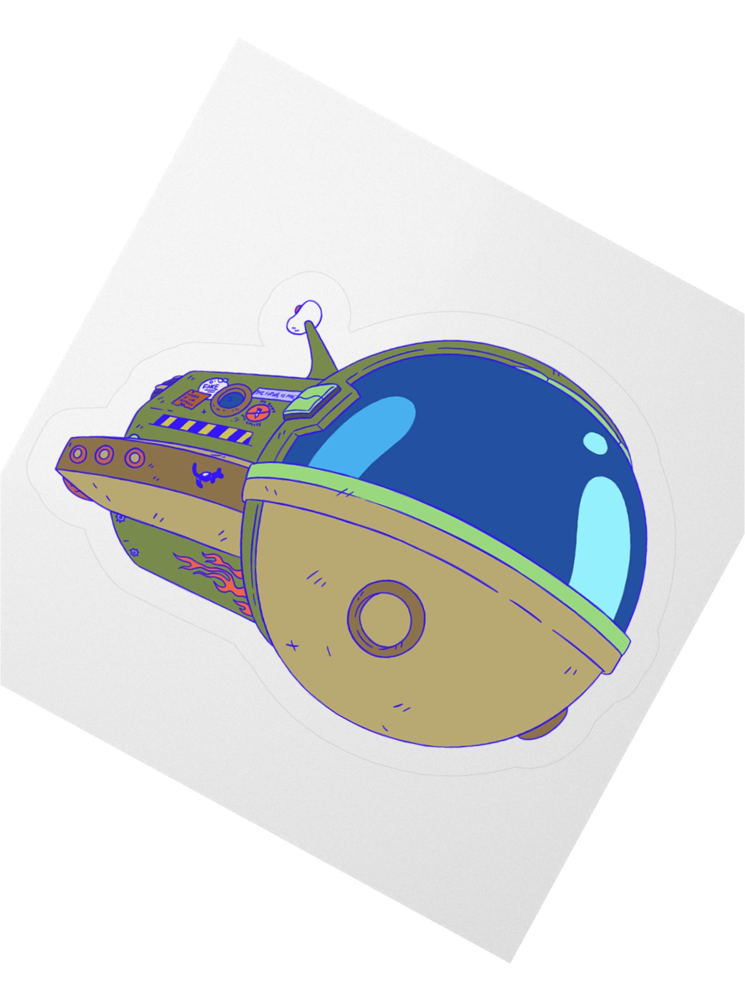Problematic Spaceship Sticker product image (2)