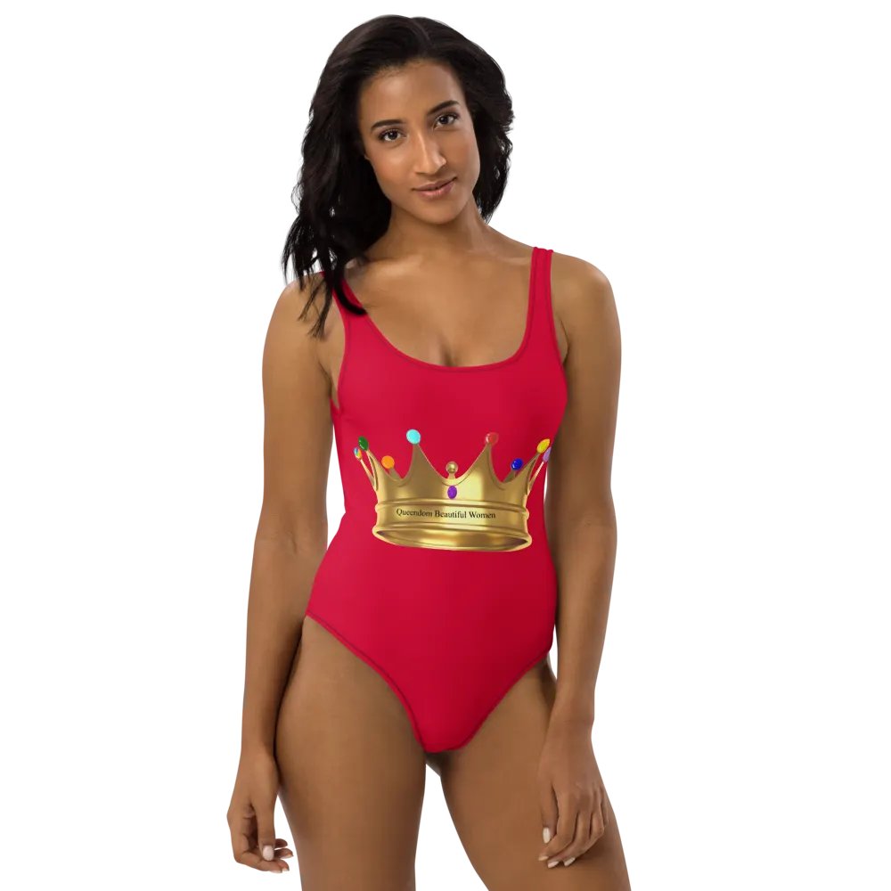 Queendom Beautiful Women Gemstone Crown Swimsuit /Red (TM) product image (3)