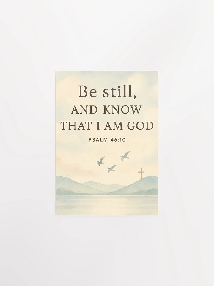 Be Still and Know That I Am God – Psalm 46:10 Christian Poster product image (2)
