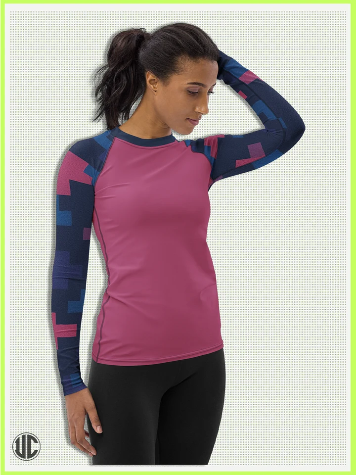 Jin’s Urban Digital Camo – Women’s Rash Guard product image (1)