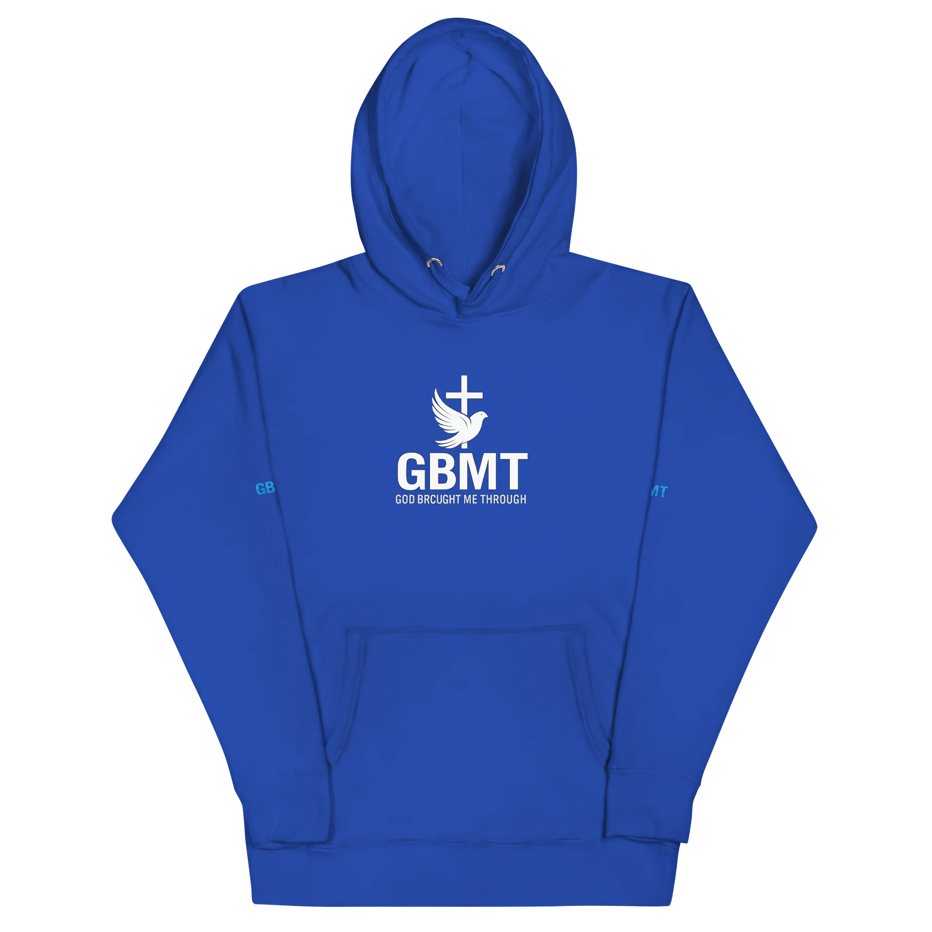 GBMT “God Brought Me Through” Blue Faith Hoodie | Real Survivor Collection product image (2)