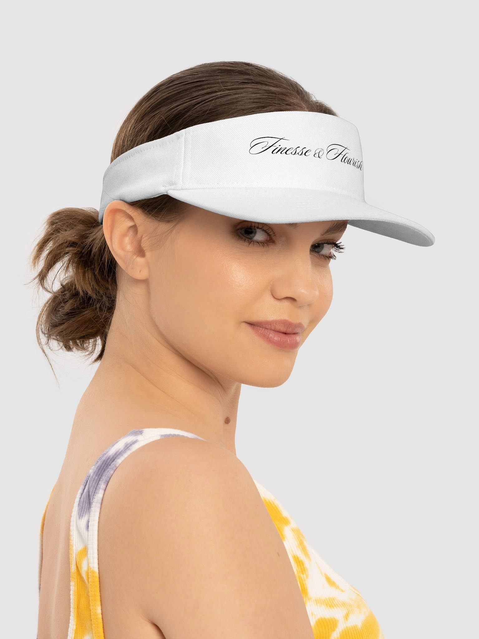 F&F Script Flexfit Visor (WHT) product image (3)