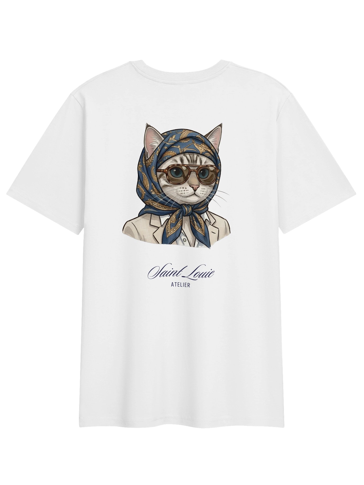 Head Scarf Saint Louie Organic soft Tee, White product image (1)