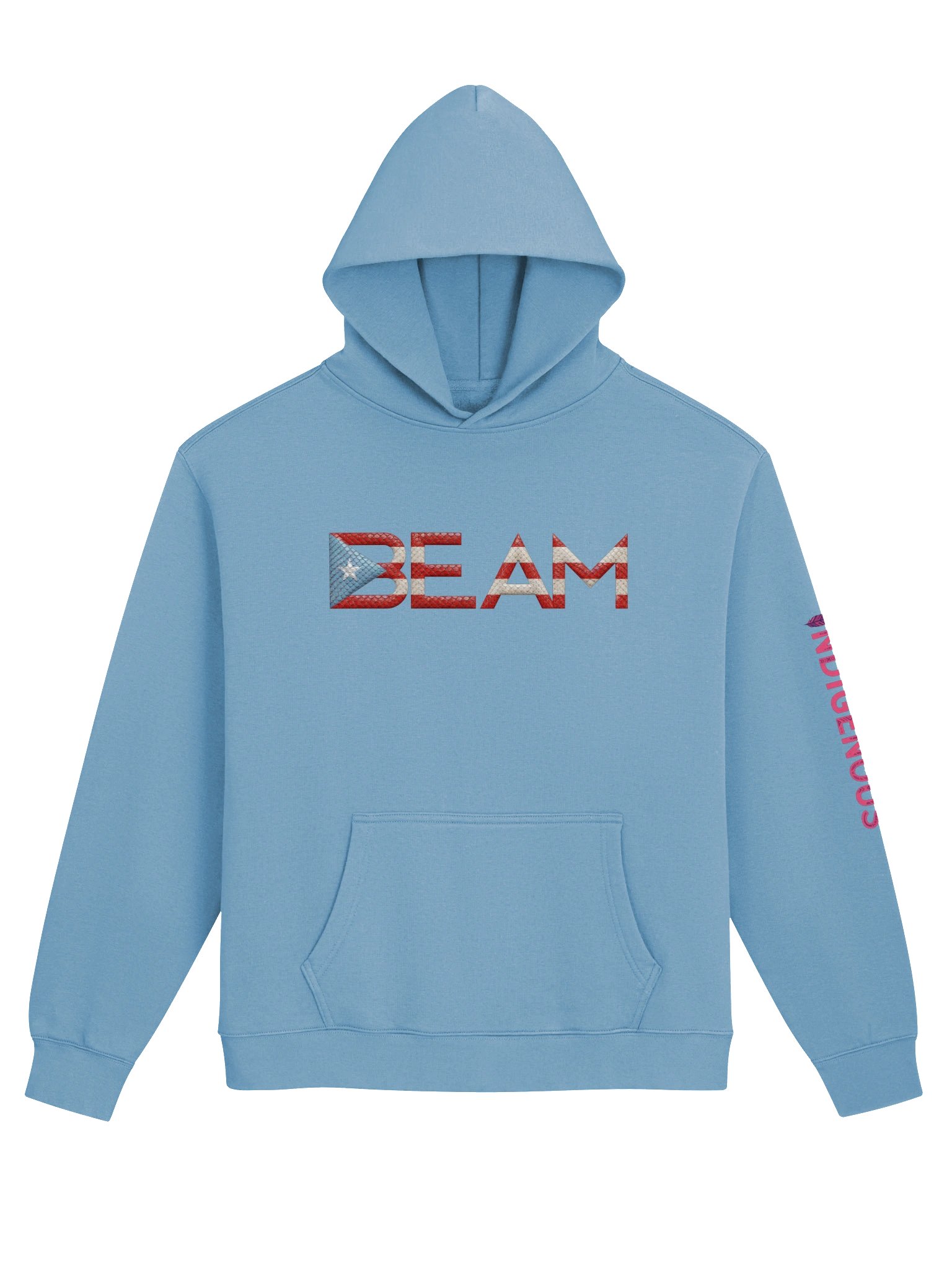 BEAM BORIQUA BABY BLUE HOODIE product image (1)