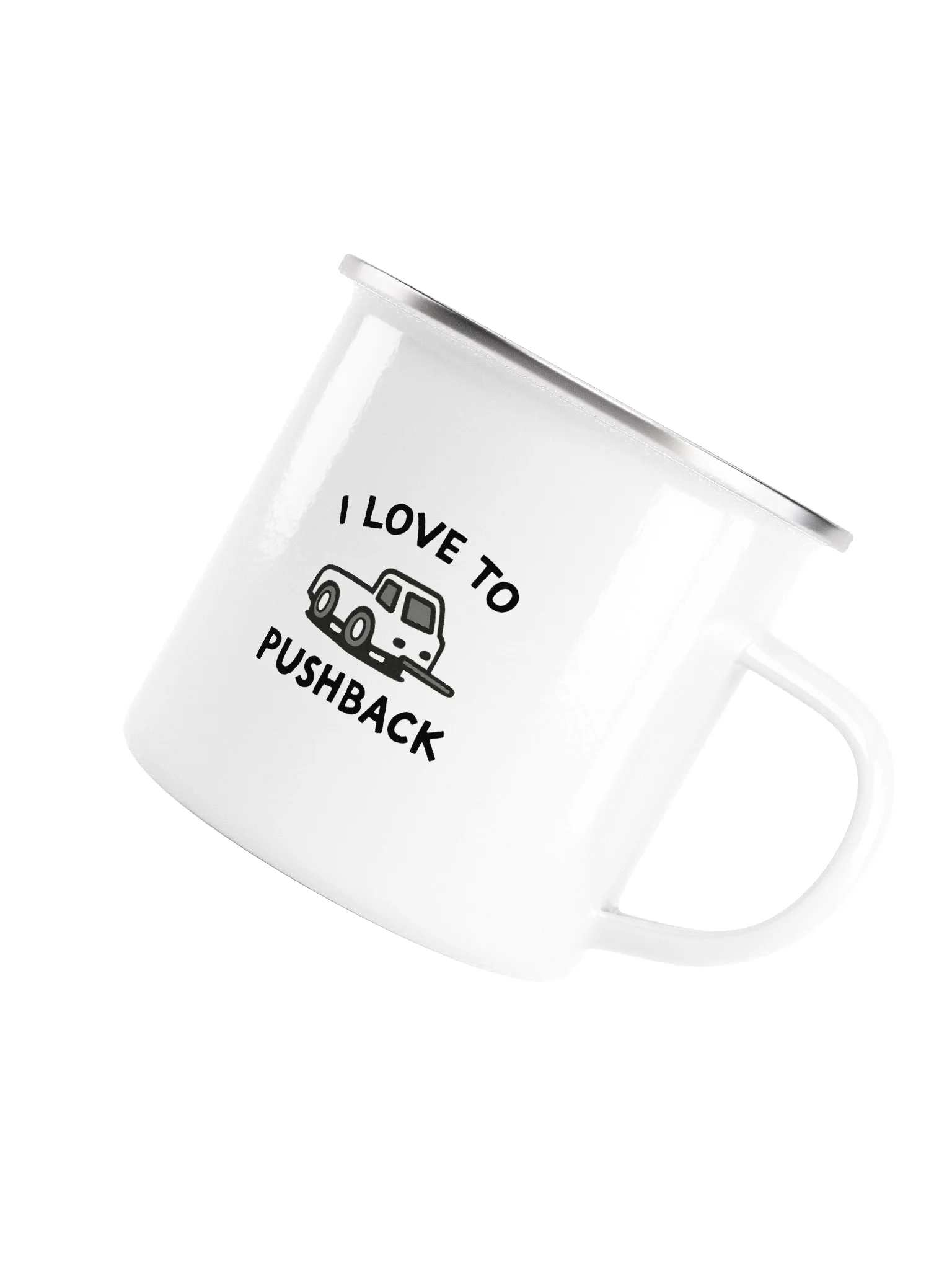 "I Love to Pushback" Children's Enamel Mug product image (5)