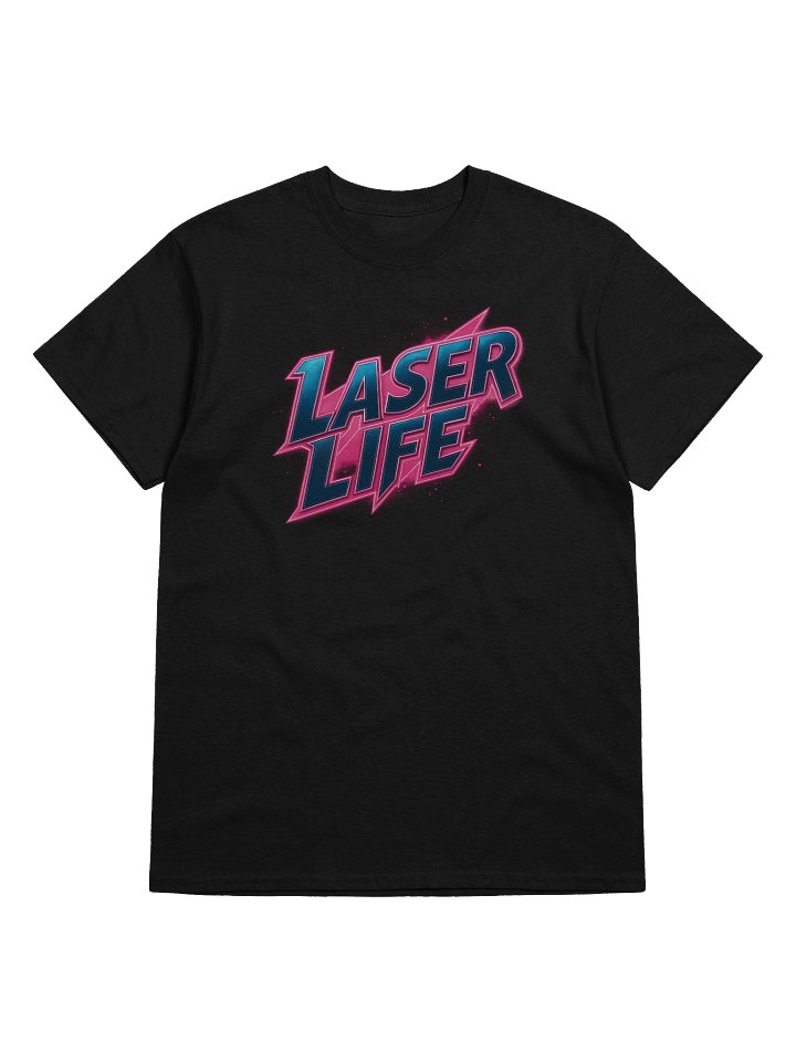 Laser Life T-Shirt – Retro Neon Blue & Pink product image (9)